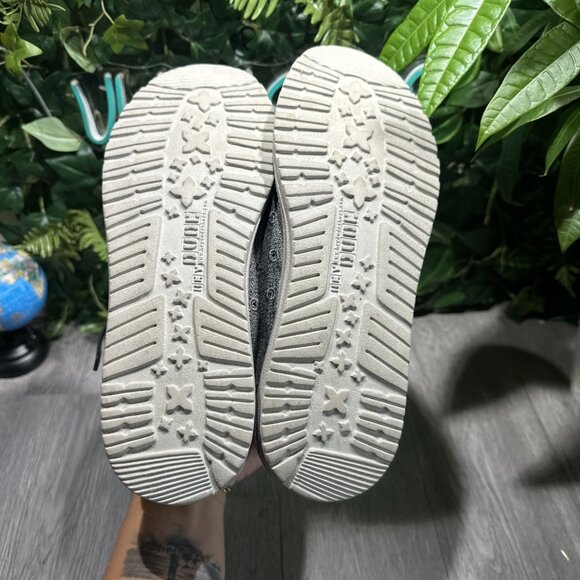 Hey Dude Mens Wally Woven Sneakers Shoes Slip On Gray Carbone Size 10 main image 8